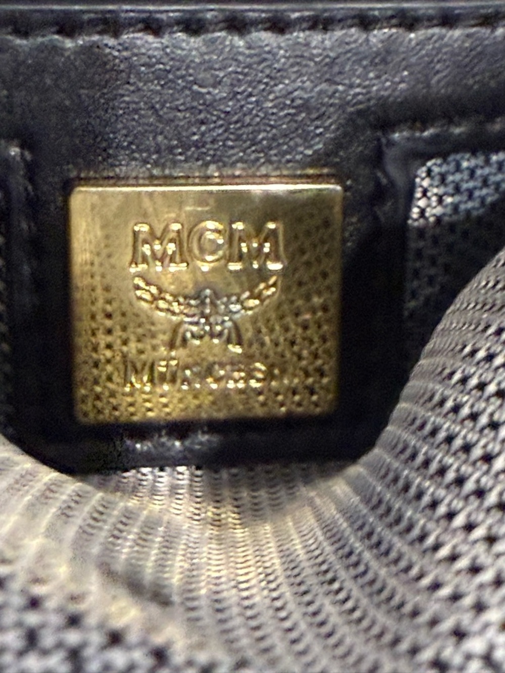 MCM Satchel Bag With Embellished Stones - Picture 15 of 15